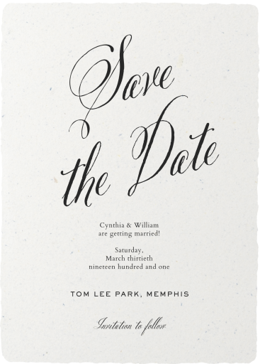 Raw Edges - Save the Date by Paperless Post