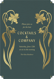 Twin Flowers - Cocktail Party Invitation by Chand Sitara