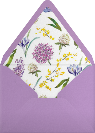 Spring Florets (Photo Save the Date) - Happy Menocal Envelope