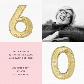 Shine Photo - 60th Birthday Invitation by CONFETTISYSTEM