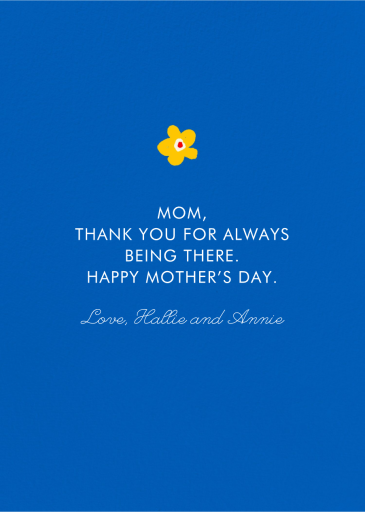 Bright Bunches - Mother's Day Card by Hello!Lucky - Back