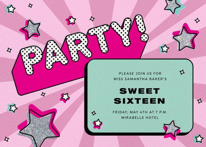 Star Power - Sweet 16 Invitation by Paperless Post