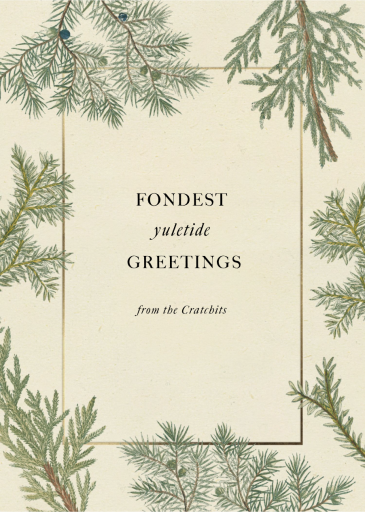 Fir Ever Frame - Christmas Card by John Derian