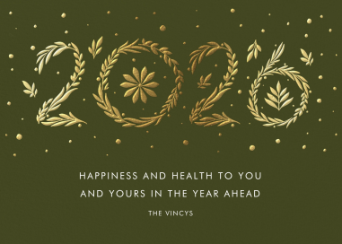 Auld Lang Laurels - New Year's Card by Paperless Post