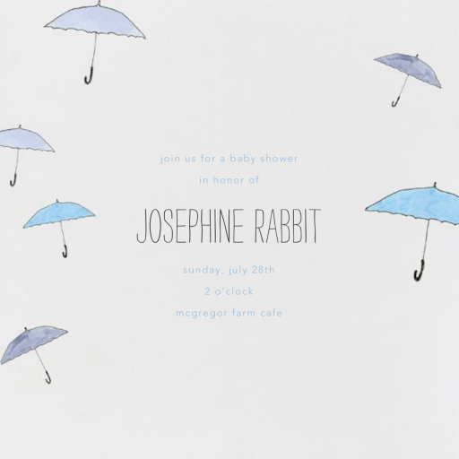 Umbrellas - Baby Shower Invitation by Paperless Post