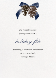 Pine Cone Bow - Holiday Party Invitation by Paperless Post