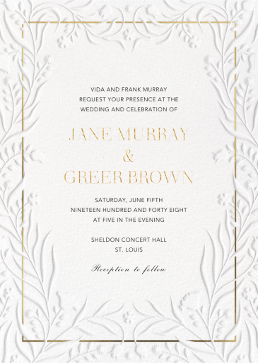Enchanted - Single Sided - Wedding Invitation by Paperless Post
