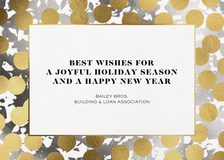 Gold Baubles - Business Holiday Card by Paperless Post - Back