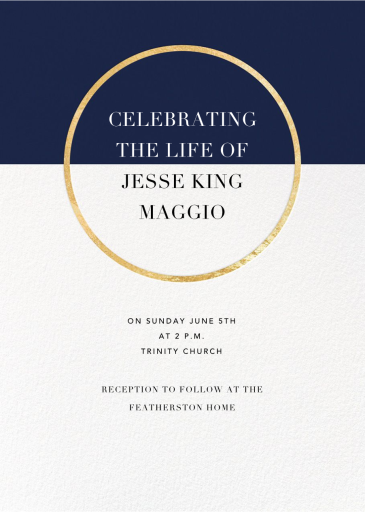 Metallic Circle by Paperless Post