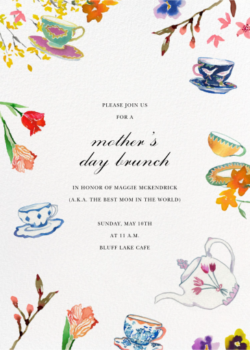 Tea Party Garden - Mother's Day Invitation by Happy Menocal