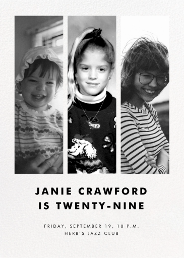 Three Photo Strips - Birthday Invitation by Paperless Post