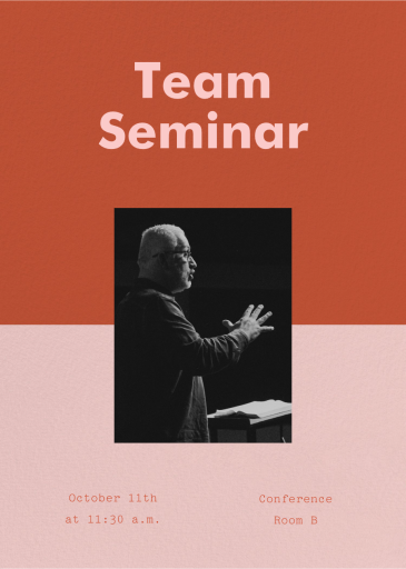 Flip Side - Seminar Invitation by Paperless Post