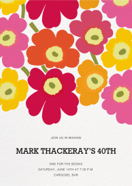 Unikko (Tall) - Birthday Invitation by Marimekko