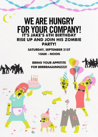 The Partying Dead - Birthday Invitation by Hello!Lucky