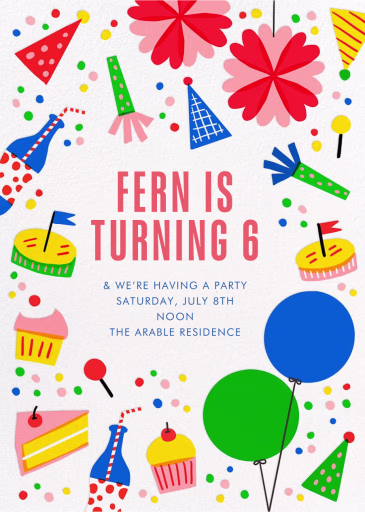 Color Pops - Birthday Invitation by Hello!Lucky