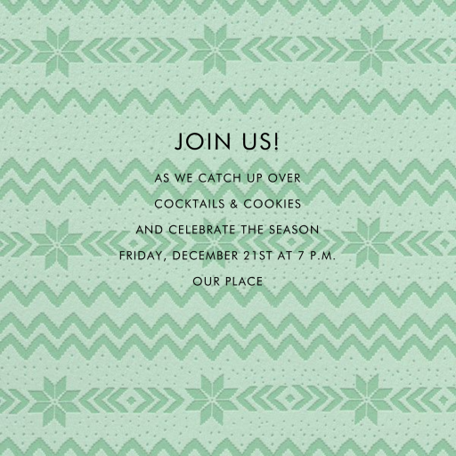 Winter Sweater Invitation by Linda and Harriett