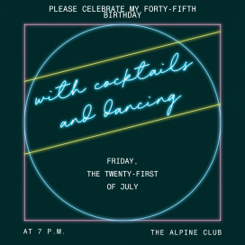 Neon Frames - Birthday Invitation by Paperless Post