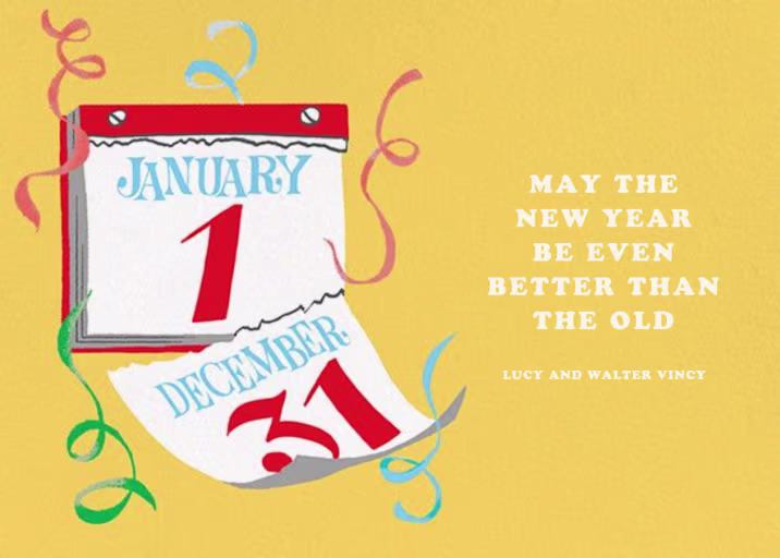 New Year, New Leaf - New Year's Card by Paperless Post