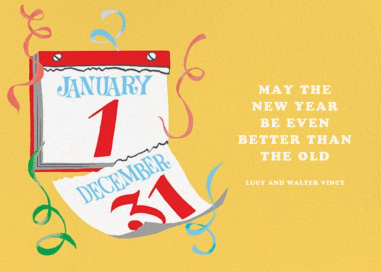 New Year, New Leaf - New Year's Card by Paperless Post