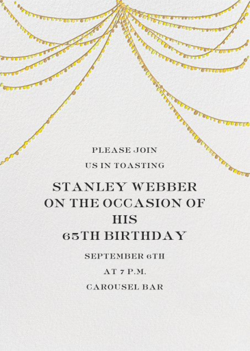 String of Lights - Surprise Party Invitation by Mr. Boddington's Studio