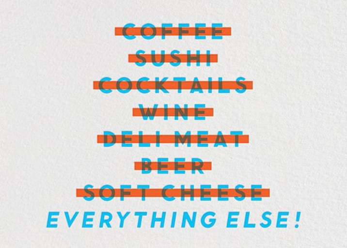 Pregnancy Eat List by The Indigo Bunting