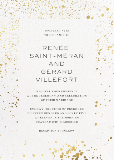 Splatter Cloth II - Wedding Invitation by Paperless Post