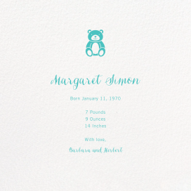 Ivory Plain - Birth Announcement by Paperless Post