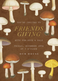 Mushroom Harvest - Thanksgiving Invitation by John Derian