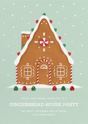 Gingerbread Chalet - Holiday Party Invitation by Paperless Post