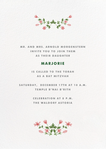 Floral Border - Tall - Religious Invitation by Paperless Post