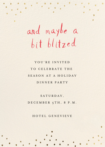 Merry and Blitzed - Holiday Party Invitation by Mr. Boddington's Studio - Back