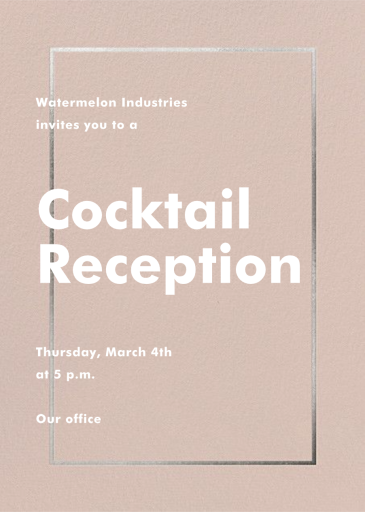 Fillet - Cocktail Party Invitation by Paperless Post