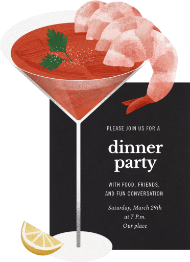 Shrimp Cocktail - Dinner Party Invitation by Paperless Post
