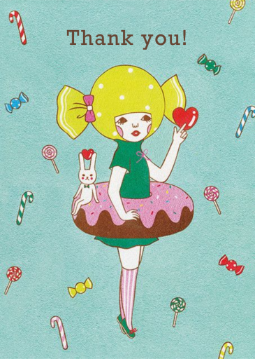Doughnut Girl (Naoshi) - Valentine's Day Card by Red Cap Cards