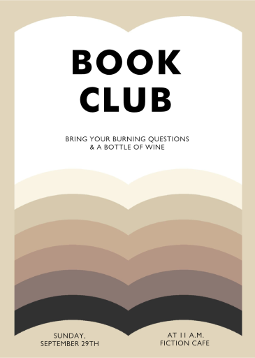 Open Book - Book Club Invitation by Paperless Post