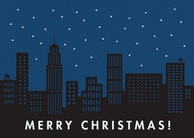 City Snow - Christmas Card by The Indigo Bunting