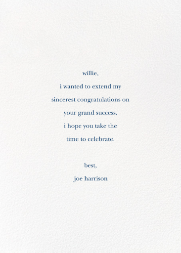 Gold Congrats - Graduation Card by kate-spade-new-york - Back