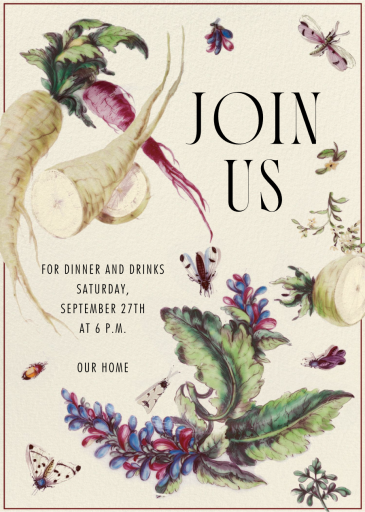 Parsnips - Dinner Party Invitation by The V&A