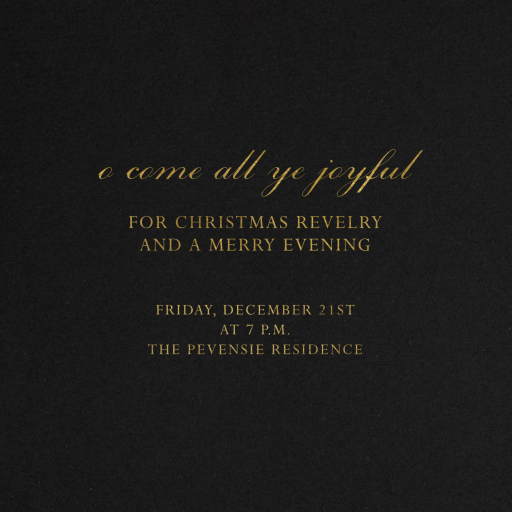 Celebrate Script - Cocktail Party Invitation by Bernard Maisner - Back