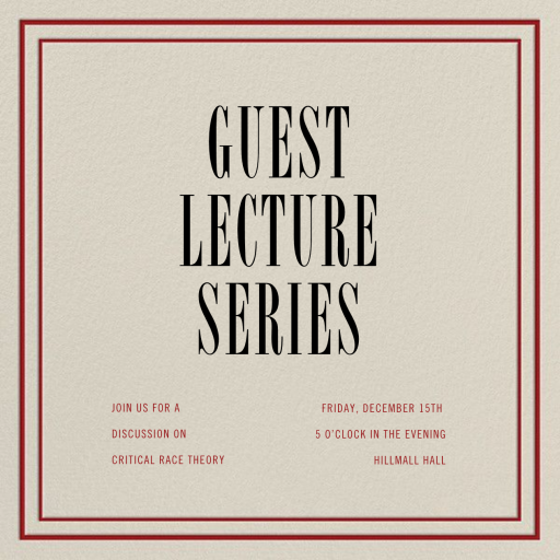 Rue - Seminar Invitation by Paperless Post