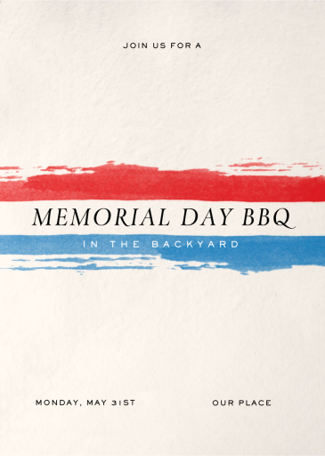 Patriot Paint - Memorial Day Invitation by Paperless Post