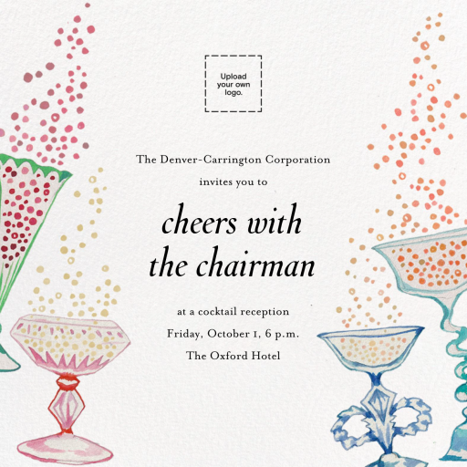 Bubbly Cocktails - Business Event Invitation by Happy Menocal