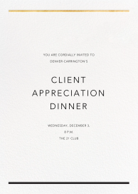 Minimal Foil Border - Business Dinner Invitation by Paperless Post