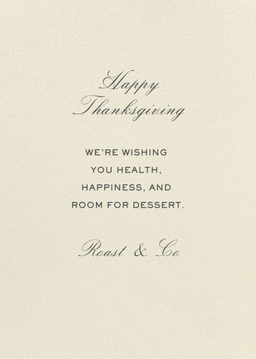 Thankful Shake - Business Thanksgiving Card by Hello!Lucky - Back