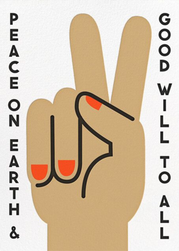 Peace Sign - Holiday Card by The Indigo Bunting
