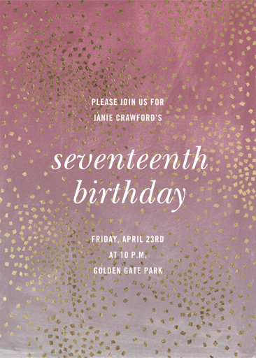 Fetti - Birthday Invitation by Kelly Wearstler