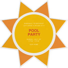 Sunshine - Pool Party Invitation by Jonathan Adler
