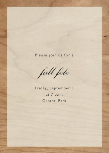 Wood Grain Color Block by Paperless Post