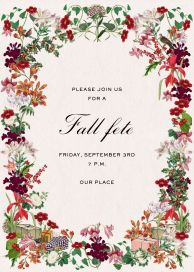 Fall Botanical Illustration Invitation