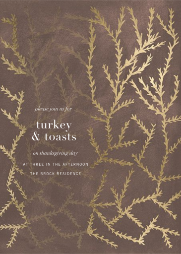 Woodcut - Thanksgiving Invitation by Kelly Wearstler